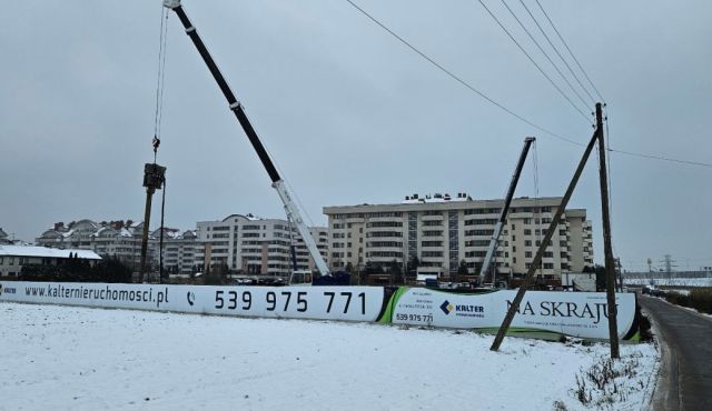 Rozpoczęliśmy budowę! Wykonujemy zabezpieczenie wykopu.