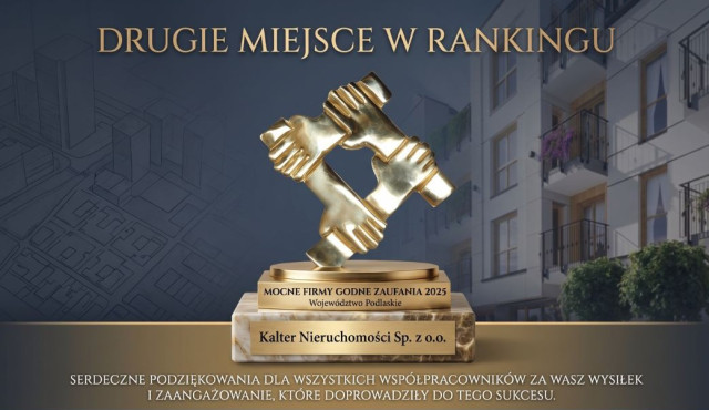 Kalter Nieruchomości na podium rankingu Mocne Firmy Godne Zaufania 2025!