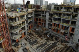 Kontynuujemy prace związane z wznoszeniem konstrukcji żelbetowej budynku