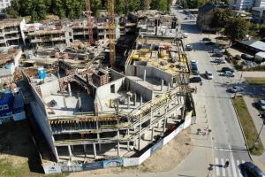 Aktualnie trwają prace związane z wykonaniem kondygnacji +5