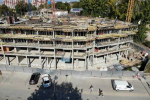 Aktualnie trwają prace związane z wykonaniem kondygnacji +5